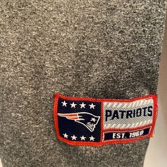 NFL PATRIOTS TEAM APPAREL 1/3 ZIP GRAY LOGO LONG SLEEVE TOP SIZE LARGE - Picture 5 of 6